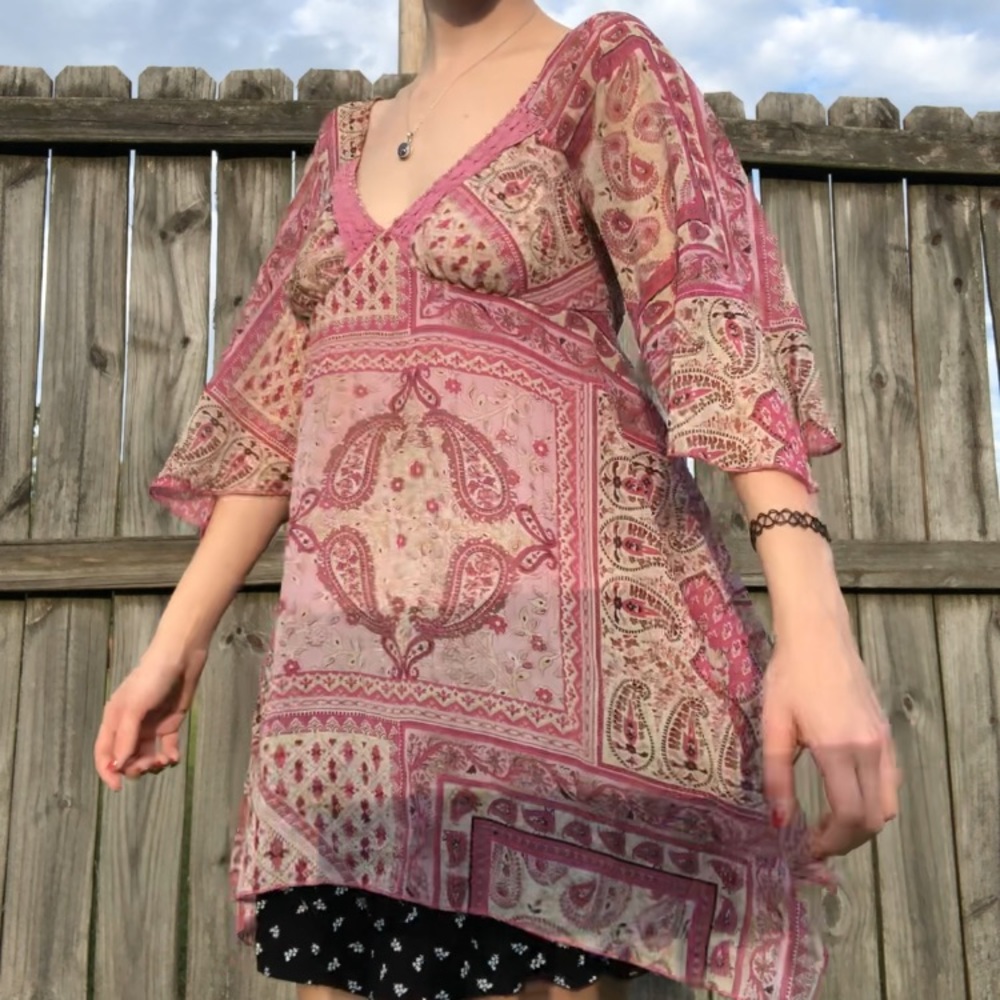 Vintage Y2K Bohemian Top - Picture 4 of 11